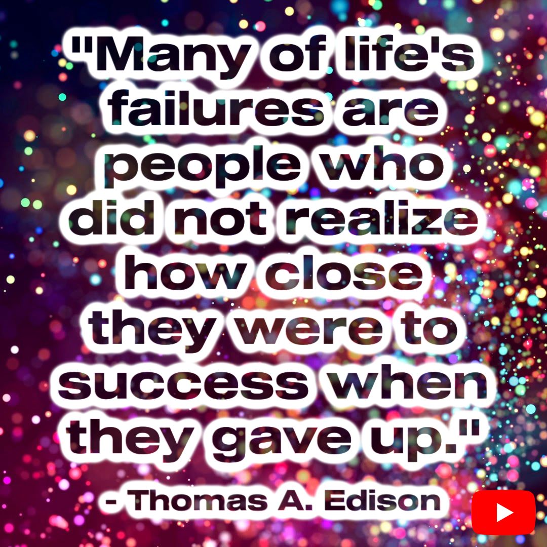 Persevere❗️ Don’t give up on your dreams.  ✨
#failures #believeinyourdreams #successmentor #focusonyourgoals 🌞