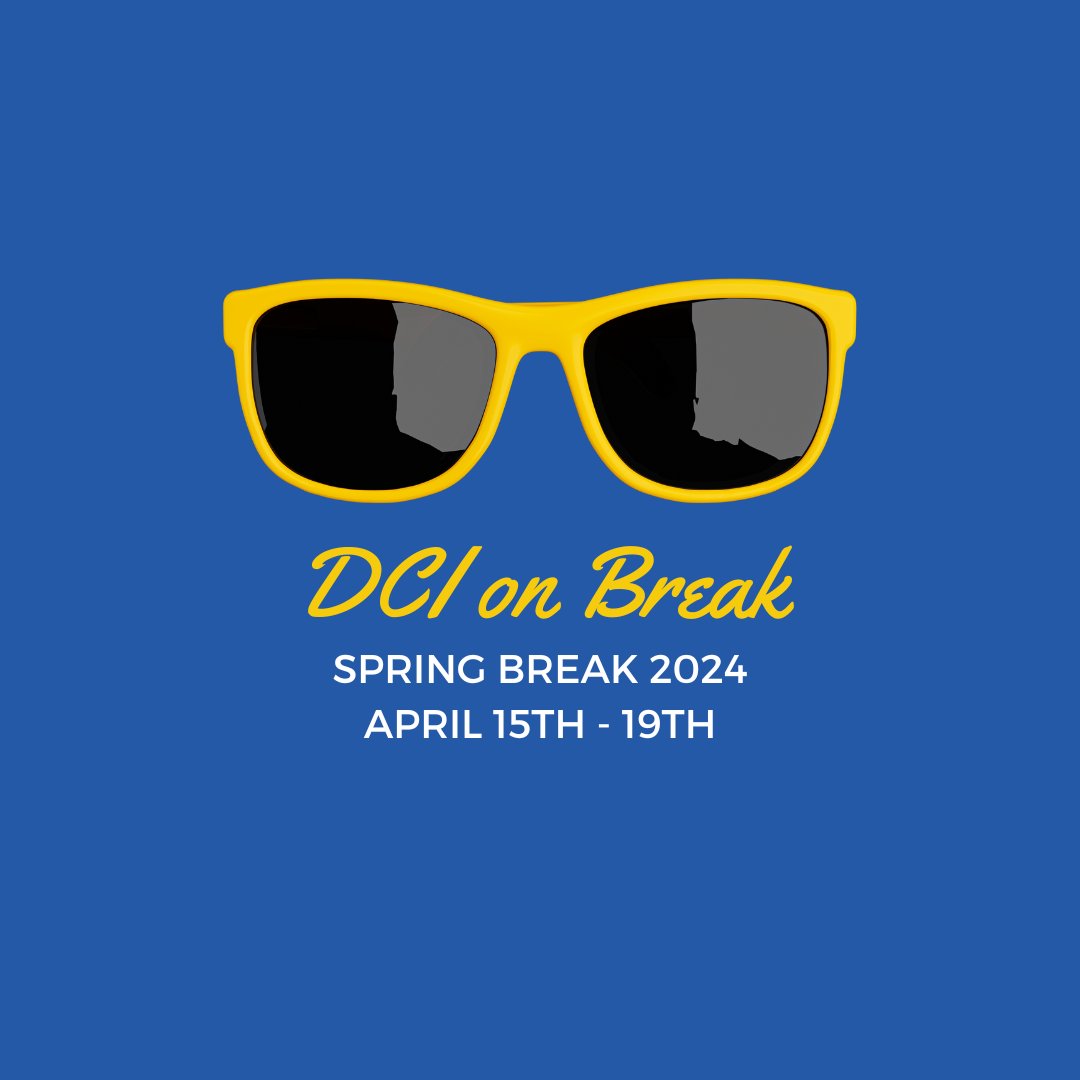 It's officially spring break! We hope all our students, families, and staff have a wonderful and relaxing week off. Stay safe, and have fun making great memories. We'll see you back at school on April 22nd, refreshed and ready for the final stretch of the year!