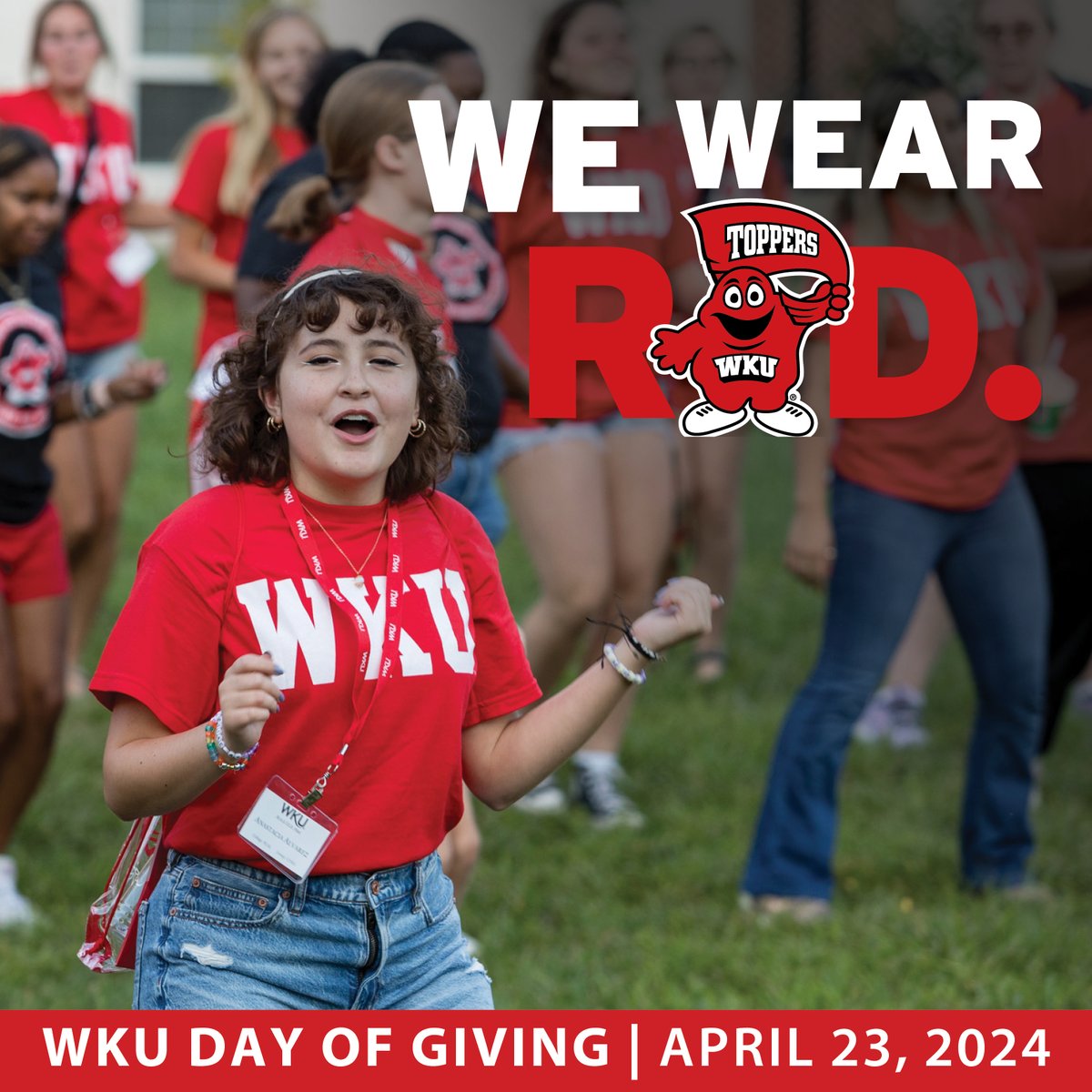 🔴 Tomorrow is @wku Day of Giving. Don’t forget to wear red! #WKUDayofGiving