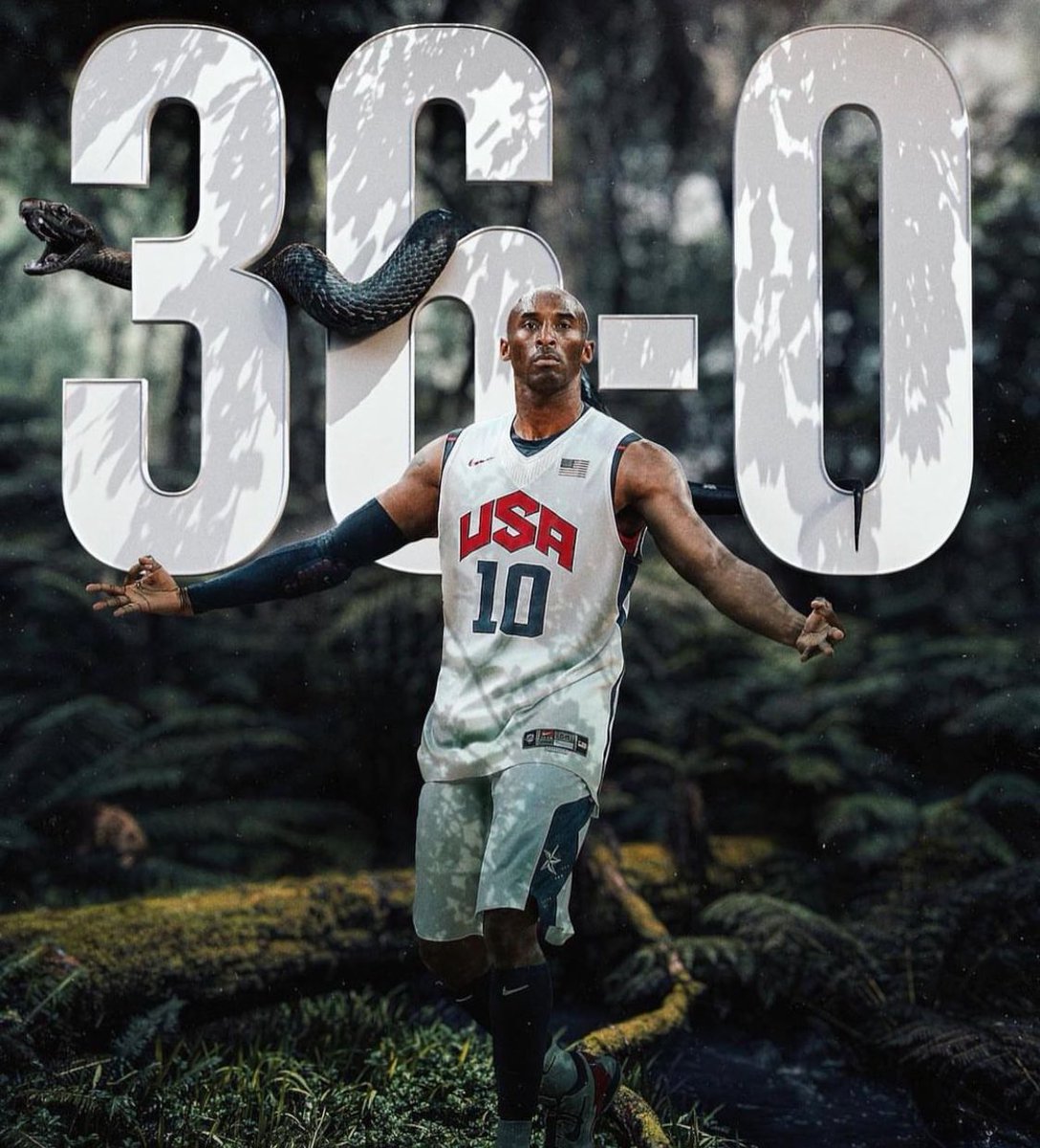 Friendly reminder, Kobe Bryant had an overall record of 36-0 playing for USA Basketball. 16-0 in the Olympics 10-0 in the FIBA Americas 10-0 in Exhibitions