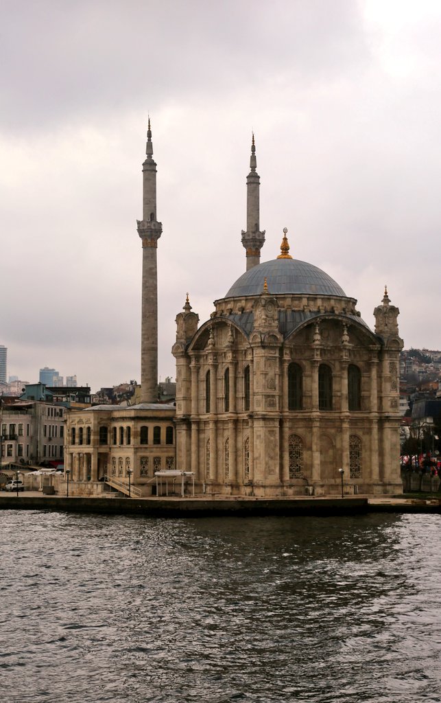 The Medjidiye Mosque in Istanbul on the shores of the Bosphorus