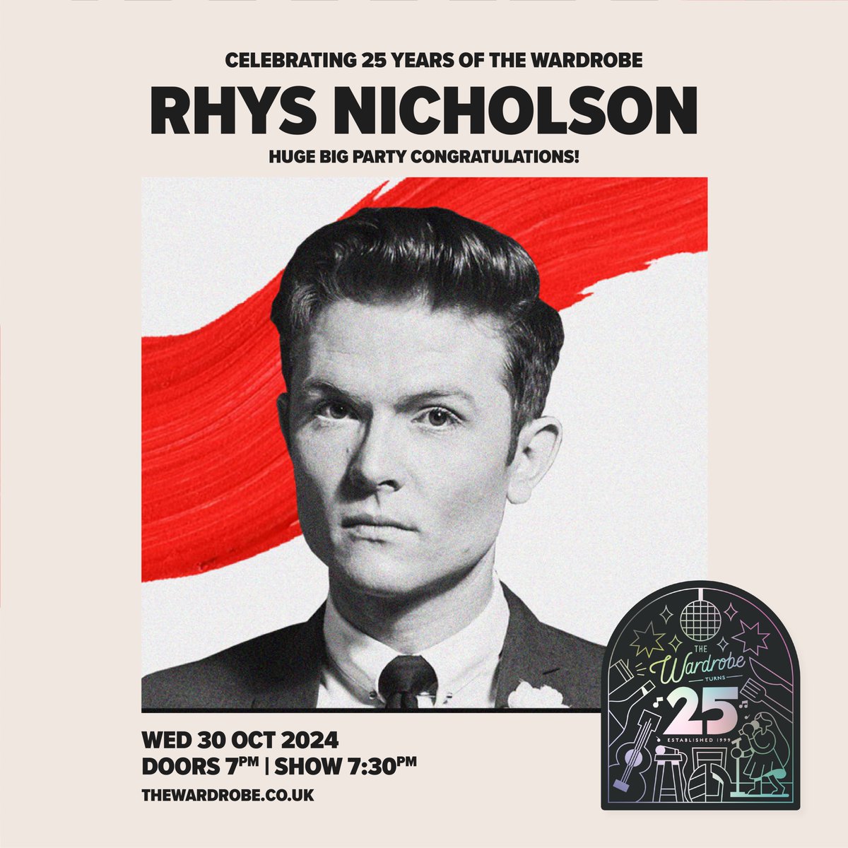 Just announced! @rhysnicholson 👉🏼 As seen on RuPaul’s Drag Race Down Under, Roast Battle UK, The Stand Up Sketch Show & Netflix. Rhys Nicholson is a multi-award winning Australian stand-up, writer & podcaster and comes to The Wardrobe on October 30th. On sale Thurs 10am