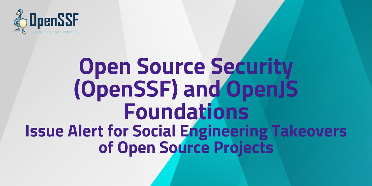 🚨 Attention Open Source Maintainers! 🚨 The Open Source Security (OpenSSF) and @OpenJS Foundations have issued a critical alert due to a recent attempted takeover of the XZ Utils project. ➡ hubs.la/Q02sNZSk0 #OpenSourceSecurity