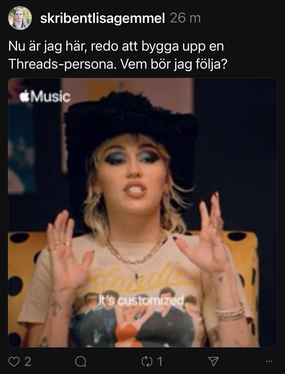 Finns nu på threads. Heter skribentlisagemmel där.