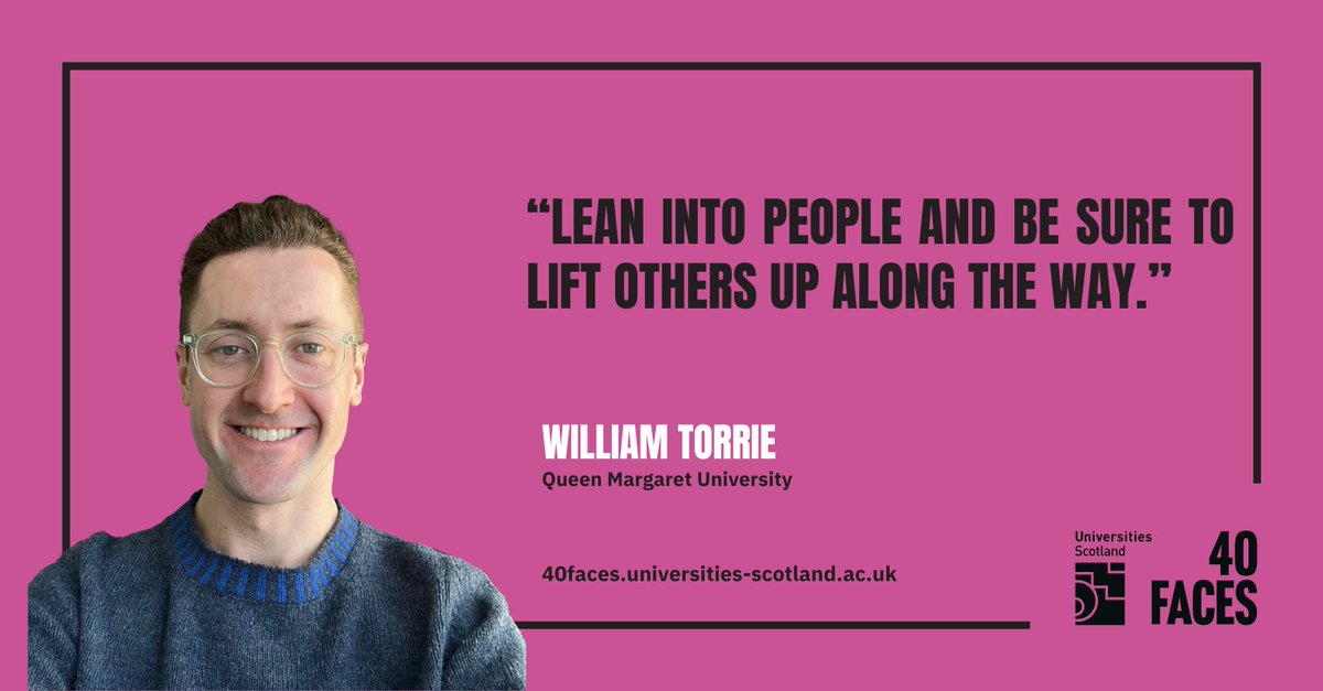 We are proud to support Universities Scotland’s #40Faces campaign on widening access, celebrating students who have attended university from underrepresented backgrounds. Congratulations to QMU graduate William Torrie on his nomination! ow.ly/h2xW50RfX47