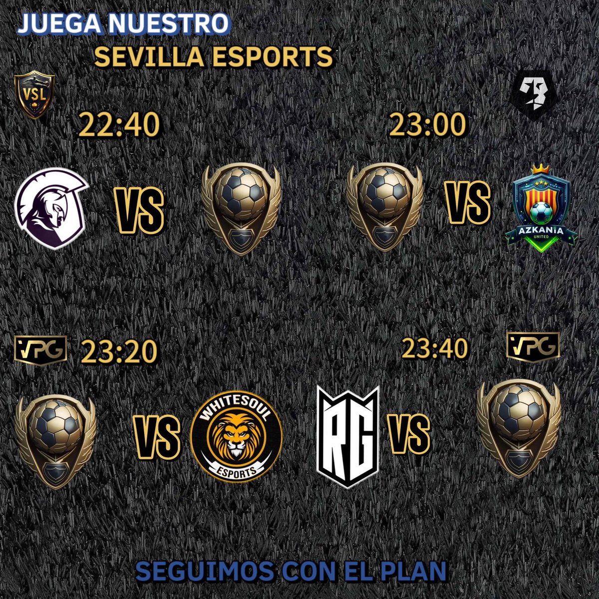 💥 HOY JUEGA NUESTRO SEVILLA ESPORT 💥

Volvemos al trabajo, volvemos a la intensidad , volvemos con otra noche de futbol virtual ⚽️

Guerreros Sevillanos 🗣🎮

Seguimos con el plan ✍️
@VSL_SPAIN 
<a href="/VFOspain/">VFO España</a> 
<a href="/VPG_Spain/">Virtual Pro Gaming España</a>