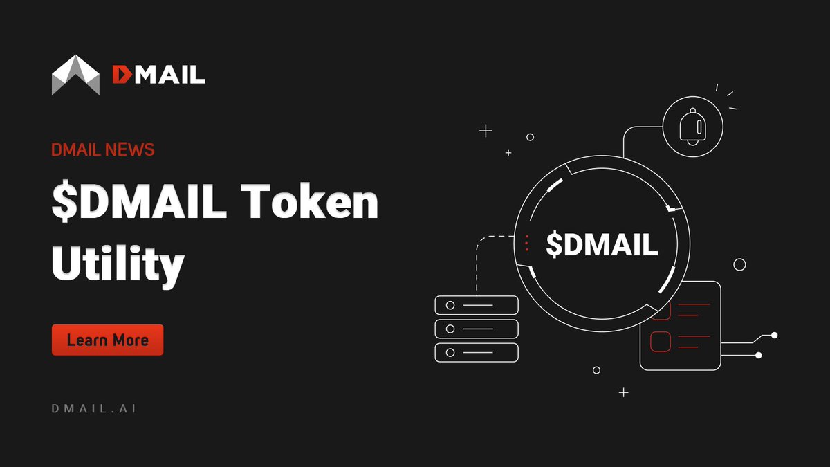 🔥$DMAIL Token's Current Use Cases: ✅Pay for Presale orders ✅Lock for 3x #Airdrop points 🔥Upcoming Use Cases: ✅Re(staking) ✅DAO Governance ✅Relay nodes ✅Pay for Gas ✅DaaS (DID-as-a-Service) ✅IMO (Initial Mail Offerings), etc. 👉Learn more: dmailnetwork.gitbook.io/dmail-network/…