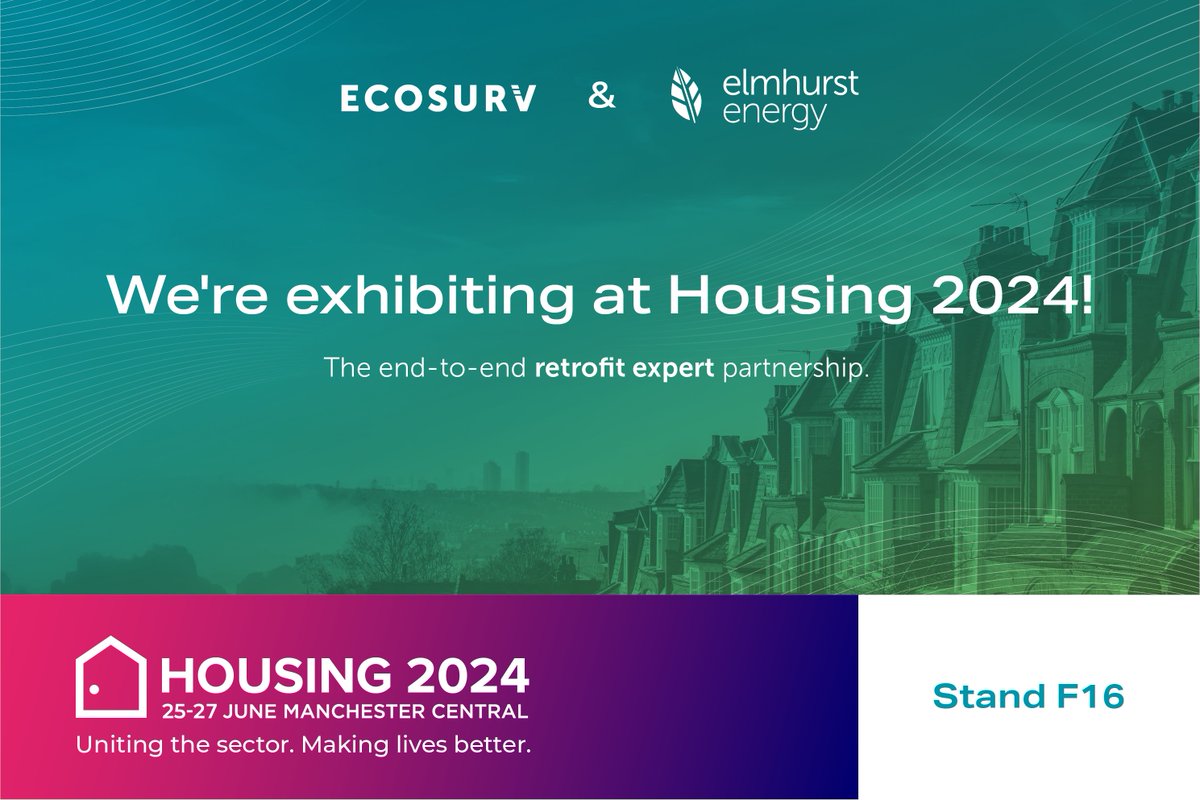 🏠We're back at Housing 2024 alongside @eco_surv🏠 Interested in our end-to-end retrofit partnership? Make sure to register for your ticket below: ow.ly/riec50Rgb3G #Housing2024 #UKHousing #ElmhurstEnergy #ECOSurv