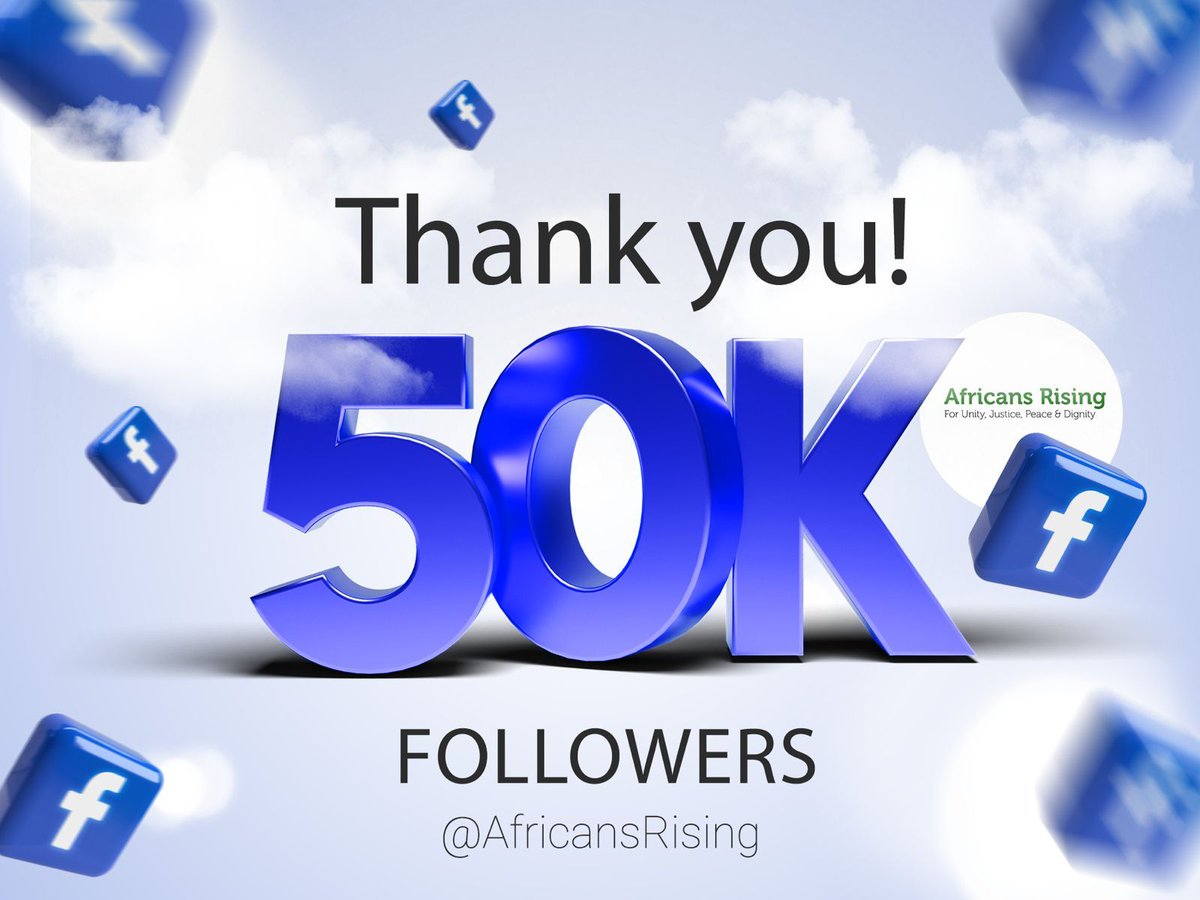 We are proud to hit 50K followers on #Facebook! Our target is 100k more this year! Share and follow us! #AfricansRising #BorderlessAfrica #LetOurPeopleMove