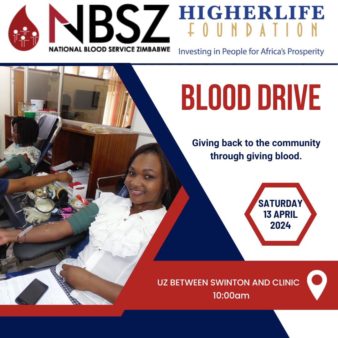 Higherlife Foundation (@higherlifefdn) on Twitter photo Our UZ Young & Dynamic club partnered with the <a href="/NBSZbloodbank/">NBSZ bloodbank 🇿🇼</a> to host a life saving blood donation drive. Our beneficiaries came in their droves with over 100 students donating blood to those in need. Join us on our Y&D platform every Saturday on YouTube at 3:45pm. Our UZ Young & Dynamic club partnered with the <a href="/NBSZbloodbank/">NBSZ bloodbank 🇿🇼</a> to host a life saving blood donation drive. Our beneficiaries came in their droves with over 100 students donating blood to those in need. Join us on our Y&D platform every Saturday on YouTube at 3:45pm.