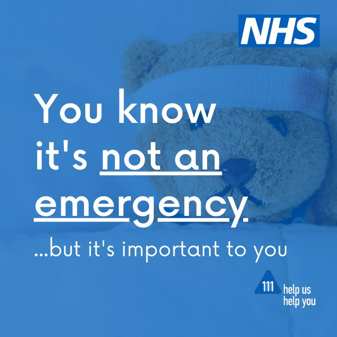 🤒Feeling unwell? 

🚨Please save A&E for life threatening emergencies.

✅For anything else, contact #NHS111 by phone or online. 

💊Your local pharmacist can also help with some conditions including ear ache and non-recurrent UTI's in women. 

#PharmacyFirst #HelpUsHelpYou