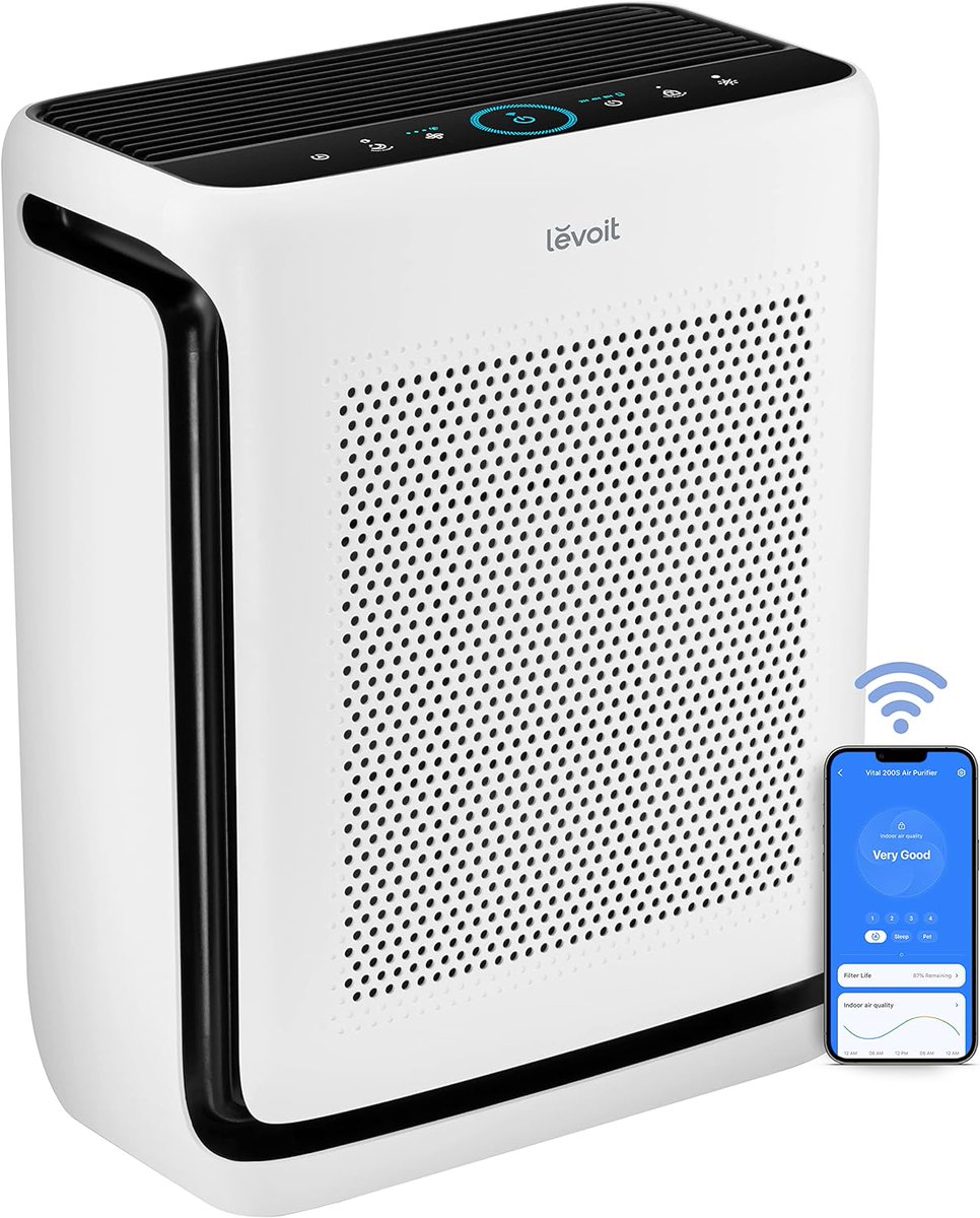 LEVOIT Air Purifiers for Home Large Room Up to 1800 Ft² in 1 Hr with Washable Filters, Air Quality Monitor, Smart WiFi, HEPA Sleep Mode for Allergies, Pet Hair, Pollen in Bedroom, Vital 200S-P, White

Buy Now:amzn.to/3Q0CPW0

#LEVOIT #AirPurifiers #HomeAirQuality