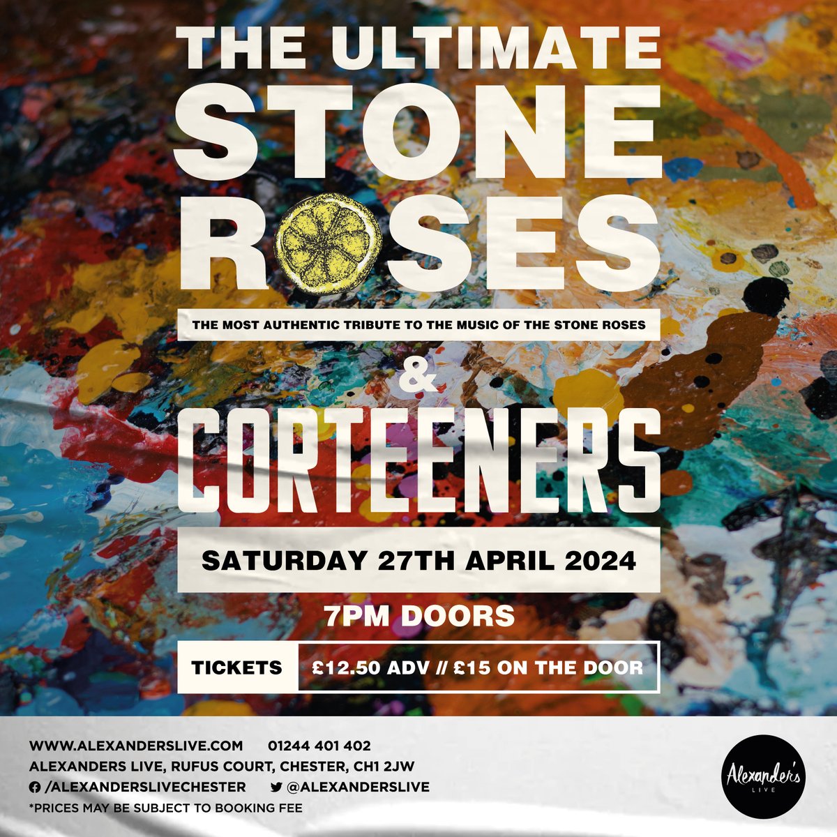 @rosesultimates are coming to Alexander's with support from The Corteeners! Tickets for 27th April are flying out so grab yours now - alexanderslive.seetickets.com @ShitChester @welovegoodtimes @Dee1063 @chesterdotcom @chestertweetsuk @SkintChester