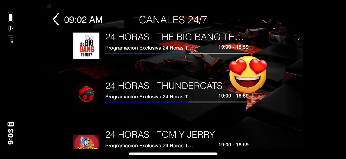 Tengo,  conmigo una aplicación en mi teléfono la cual
Miro  la serie. Soy súper fan !! <a href="/ca_acosta/">Carlos Andrés Acosta</a>  <a href="/fervarelahn/">Fer Varela</a>  <a href="/luislarahn/">Luis Lara</a>  #thundercats