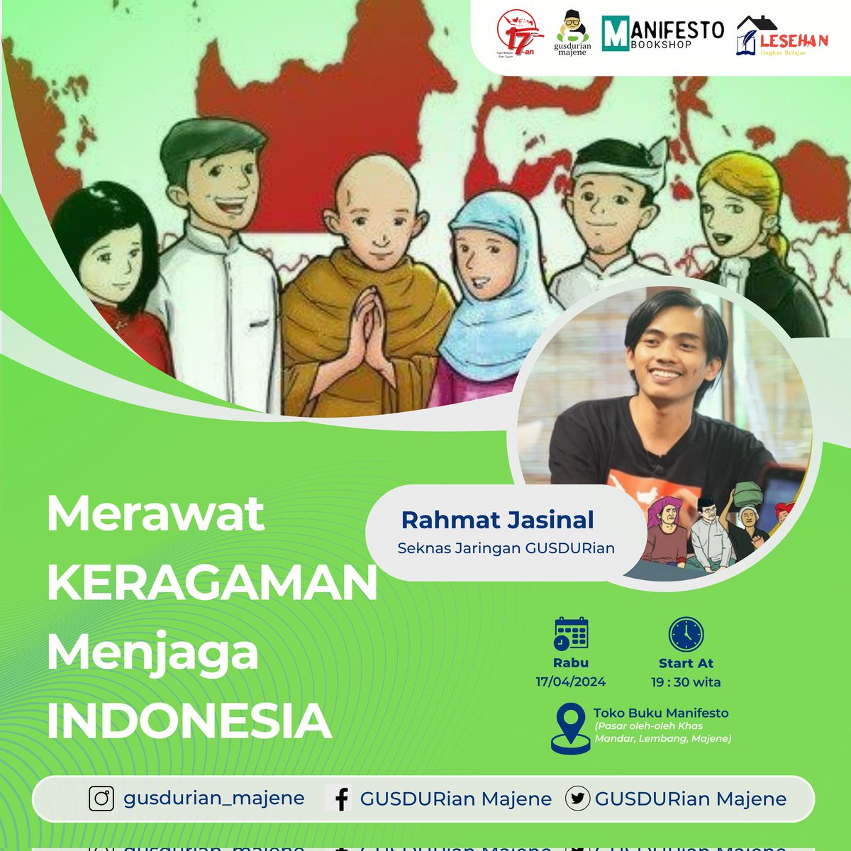 Mencintai keragaman berarti mencintai Indonesia
#Forum17an #Indonesiarumahbersama