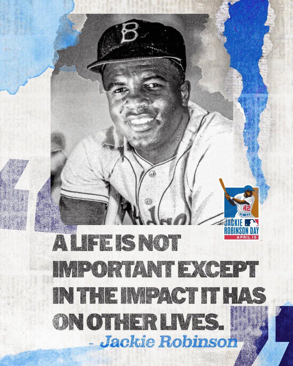 A day to remember Jackie Robinson, who made his MLB debut OTD in 1947. His life, his legacy, and his impact on baseball and America are profound. #Jackie42