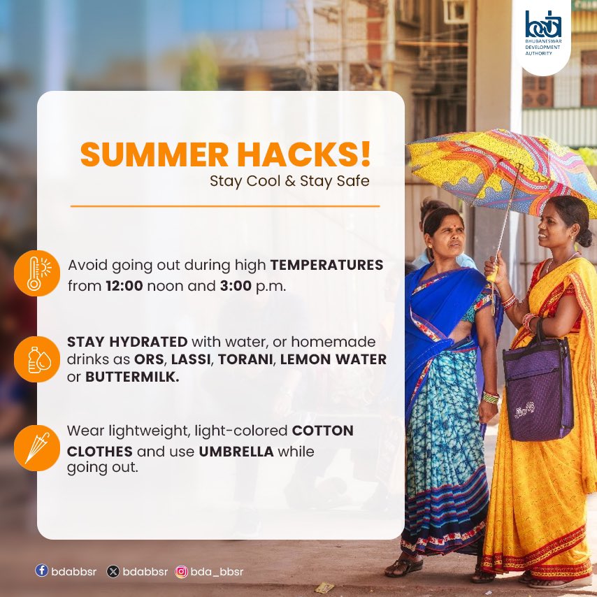 High temperatures ahead! Stay prepared with @ndmaindia advisory's summer safety tips. Protect yourself from the heat and ensure you stay hydrated. #HeatSafety #StayHydrated #NDMAAdvisory