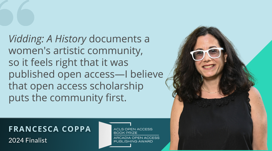 ACLS (@acls1919) on Twitter photo ACLS Open Access Book Prize Multimodal finalist <a href="/fcoppa/">Francesca Coppa</a> shares her experience publishing "Vidding: A History" (<a href="/UofMPress/">University of Michigan Press</a>) open access: bit.ly/3JcVz0T
#openaccess <a href="/fulcrumpub/">Fulcrum</a> <a href="/M_Publishing/">Michigan Publishing</a> ACLS Open Access Book Prize Multimodal finalist <a href="/fcoppa/">Francesca Coppa</a> shares her experience publishing "Vidding: A History" (<a href="/UofMPress/">University of Michigan Press</a>) open access: bit.ly/3JcVz0T
#openaccess <a href="/fulcrumpub/">Fulcrum</a> <a href="/M_Publishing/">Michigan Publishing</a>