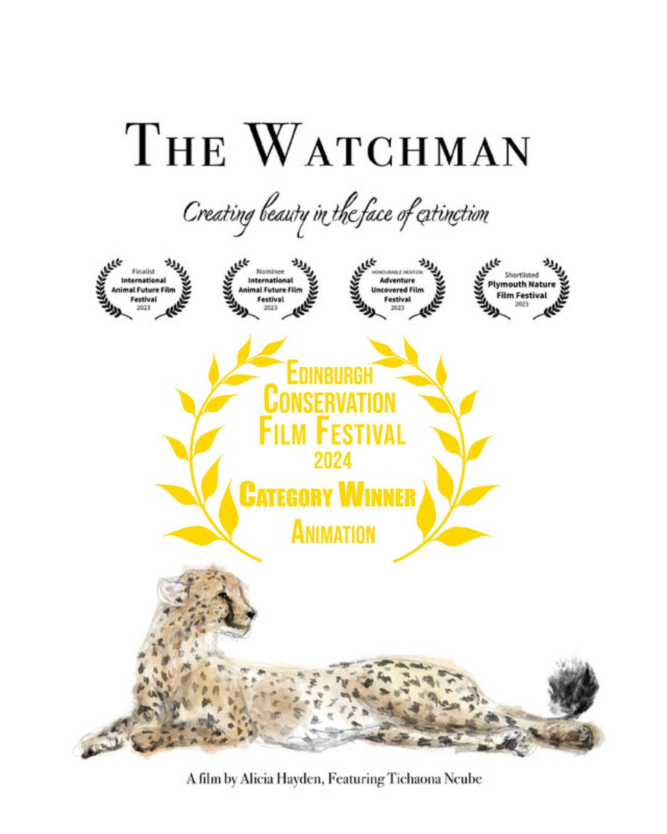 We have winners!! Huge congratulations to our category winners for the first Edinburgh Conservation Film Festival! First off, the Animation category goes to @aliciahaydenart for her amazing film 'The Watchman'