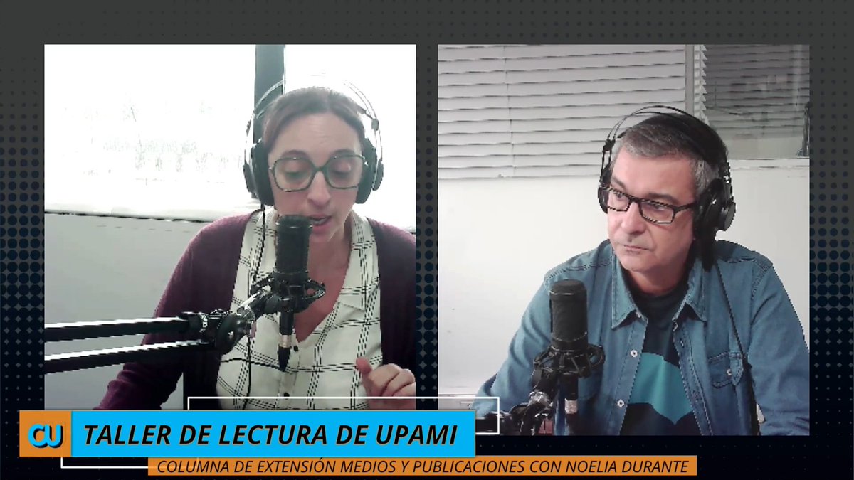 AIRE <a href="/NoellaDurante/">Noella Durante</a> columna de Extensión, Medios y Publicaciones
Sonia García, Coordinadora del Taller de lectura de #upami
#ContactoUniversitario AM 1390 <a href="/radioulaplata/">Radio UNLP</a>
<a href="/unlp/">UNLP</a> twitch.tv/radiou_laplata nos ves y nos escuchas en universidata.com.ar