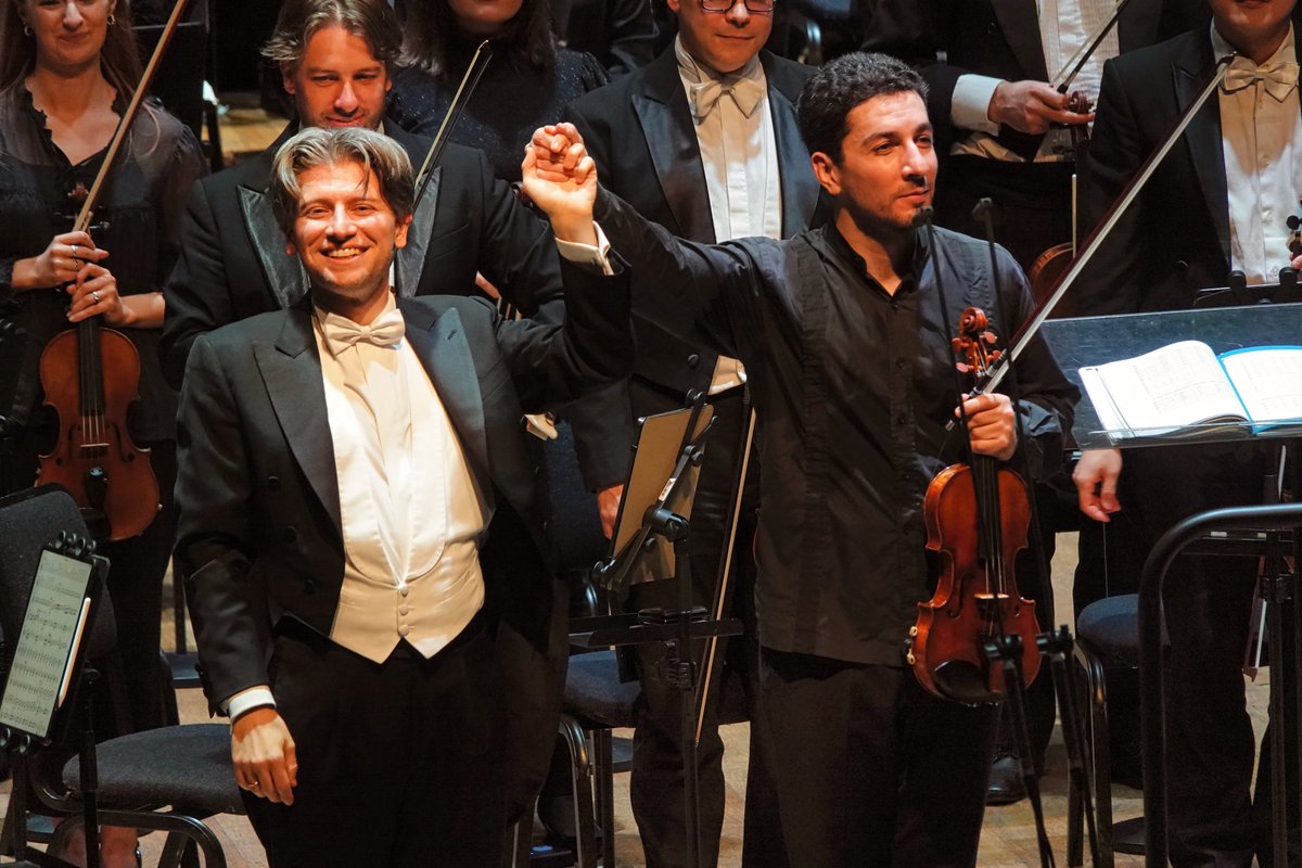 On Friday night, Sergey Khachatryan joined the orchestra, conducted by Daniele Rustioni, in the @UlsterHall to perform Shostakovich's Violin Concerto No. 1. Also in the programme, Webern's Passacaglia for Orchestra and Brahms's First Symphony.