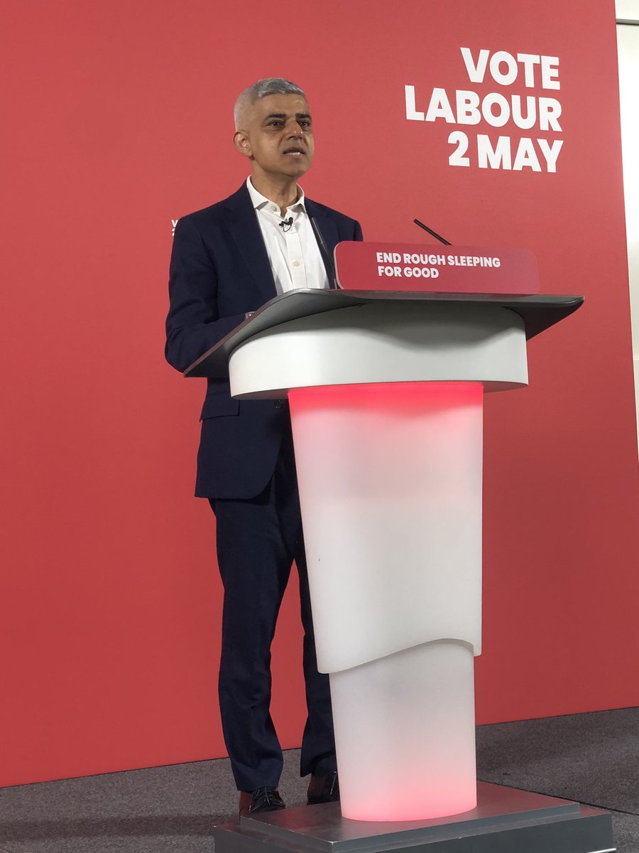Bold vision from @SadiqKhan to end rough sleeping by 2030 in London if elected on 2 May. A breath of fresh air compared to Tories’ performative cruelty since 2010. ✅£10m funding ✅homelessness hubs network ✅ specialist assessment & support to help people rebuild their lives.