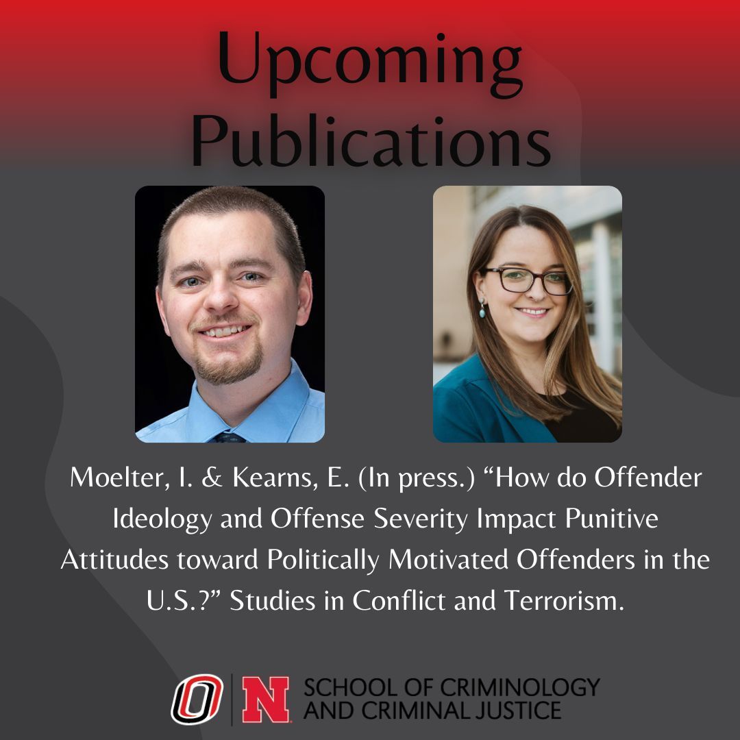 Keep an eye out for the upcoming release by #UNOSCCJ's Dr. Erin Kearns and doctoral student Isaac Moelter! @KearnsErinM #research 📚
