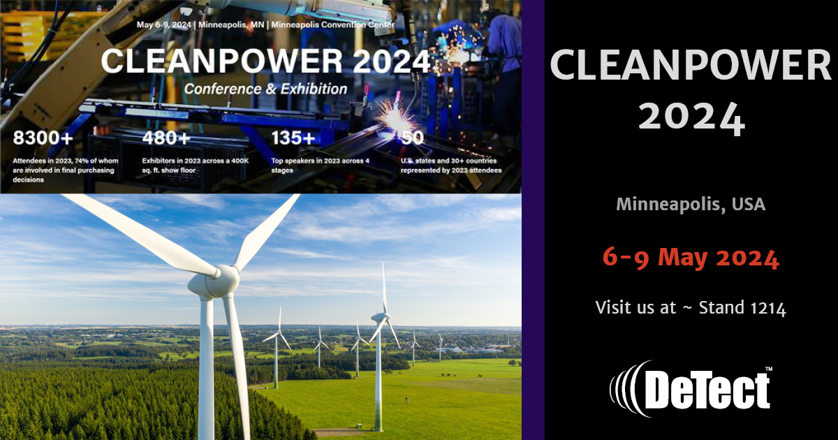 Excited to be at #CLEANPOWER, May 6-9! DeTect, Inc. is showcasing our radar & remote sensing tech at Booth 1214. Join us & the brightest in #CleanEnergy for a deep dive into the future of renewables. Don't miss out!
tinyurl.com/yhe67szb

#RenewableEnergy #CleanTech #DeTectInc