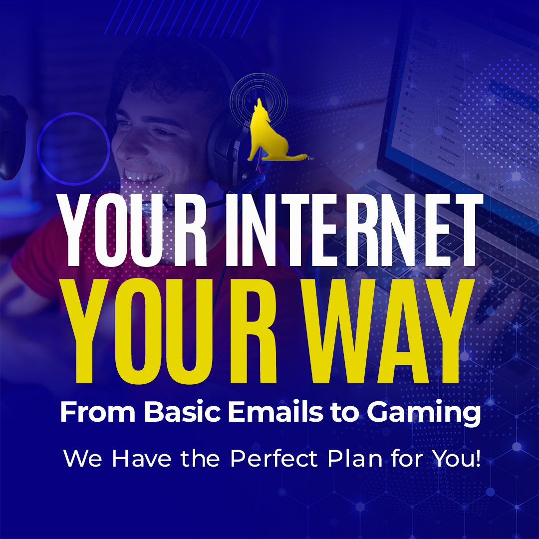 📢💥 #KCCoyoteInternet – where you can customize your online experience, tailored to your needs. From essential emails to immersive gaming, we offer the perfect plan just for you. Get in touch with us today to explore the possibilities! 🌐✨ #InternetForAll #InternetFreedom