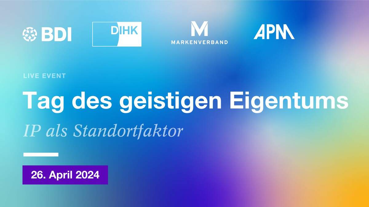 Der_BDI's tweet photo. Wie müsste eine Intellectual Property-Strategie für Deutschland aussehen? 💡 Darüber diskutieren wir beim Tag des geistigen Eigentums am 26. April in Berlin. Mit dabei ist auch Bundesjustizminister @MarcoBuschmann. Jetzt anmelden: https://t.co/j7GeaNXvKL https://t.co/7j7a9m5elI