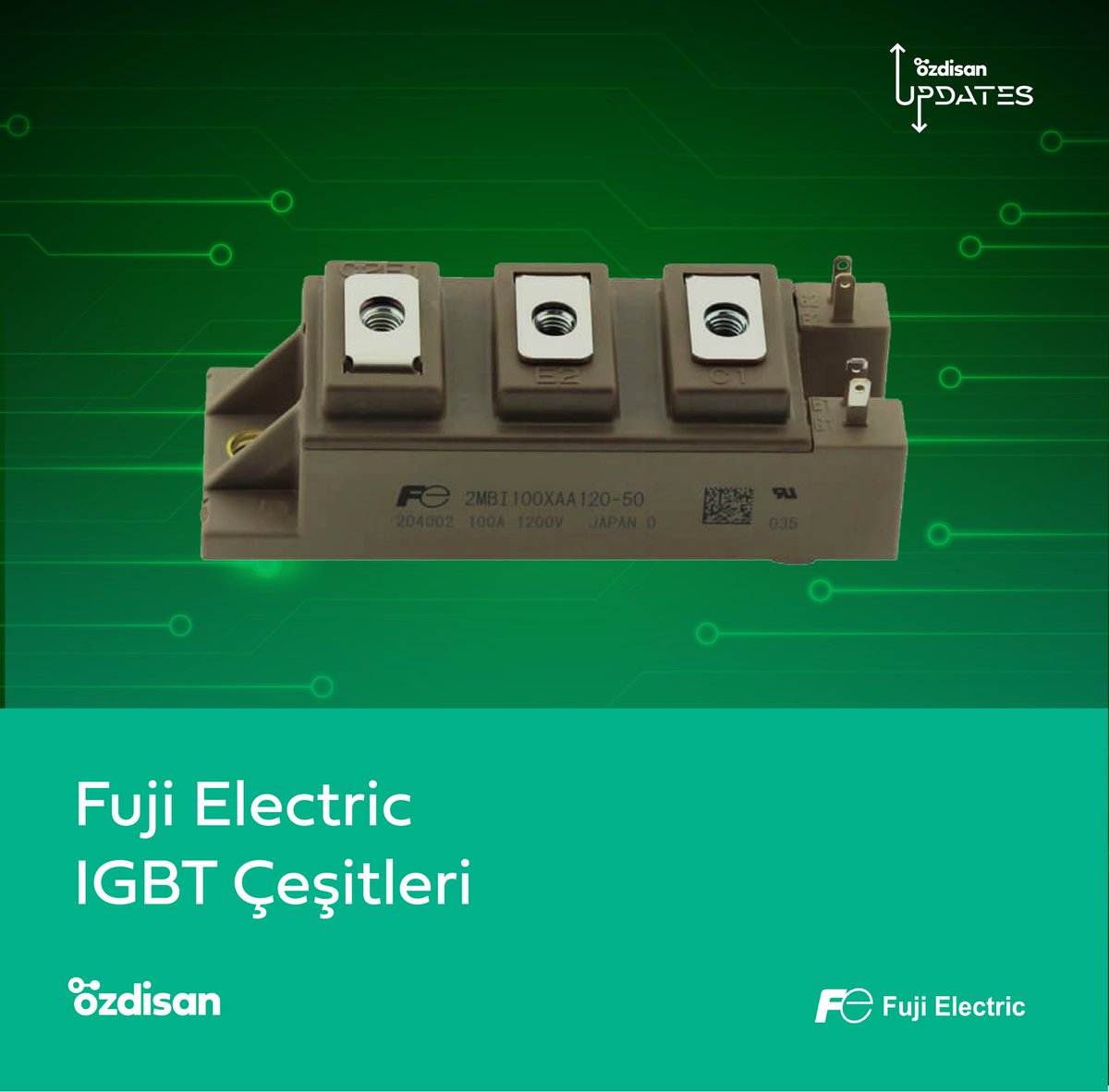Güç yarı iletkenleri konusunda MOSFET, IGBT, güç modülleri, diyotlar gibi çeşitli bileşenleri bulunan şirketin ürünlerini birlikte keşfedelim. 🔍 👀

👉🏻 componentbyozdisan.com/fuji-electric-…

#Özdisan #FujiElectric #igbt #powermodules