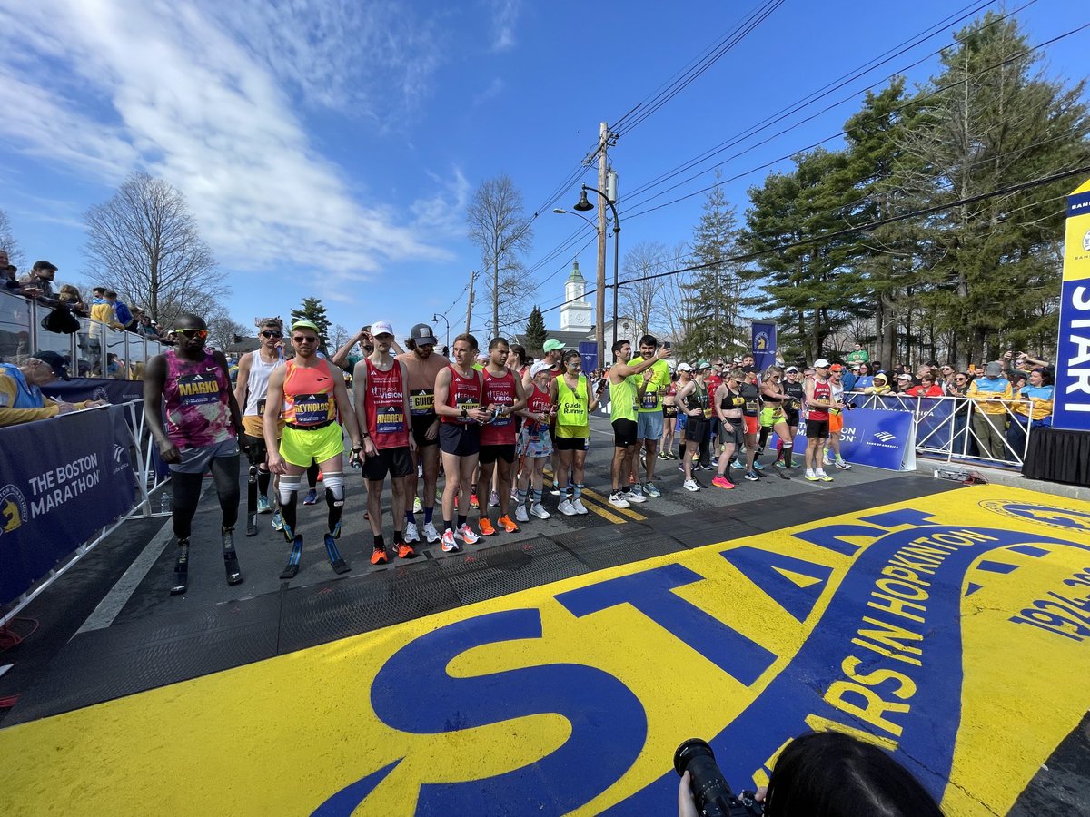 Para Start 😍⁦@bostonmarathon⁩