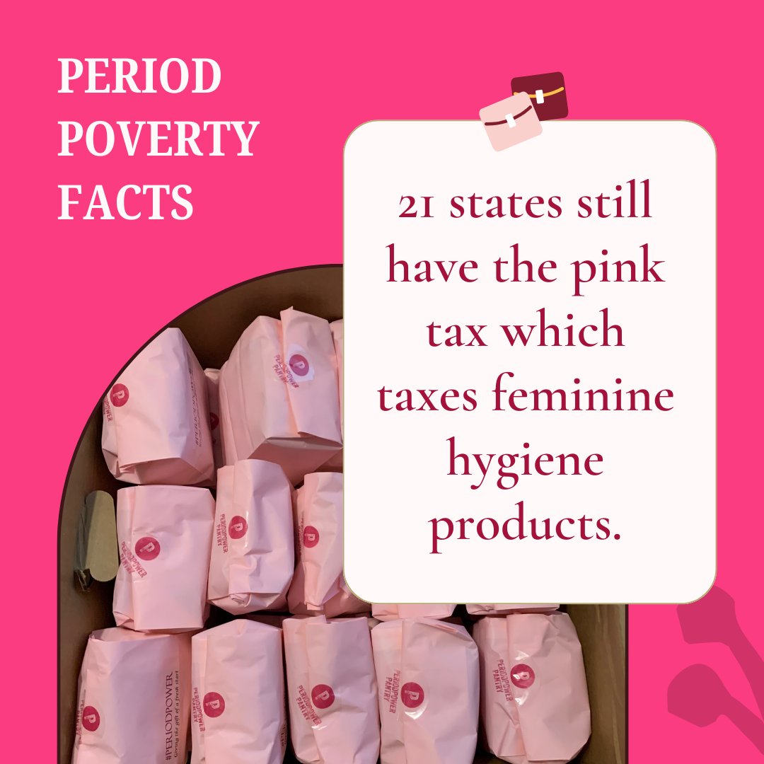 Know the Facts!
21 states still have the Pink Tax.  
#periodpowerpantry #periodpower #periodpacks #periodequity #menstruationmatters #normalizeperiods #keepgirlsinschool #girlpower #setxperiodequity #setxperiodpantry