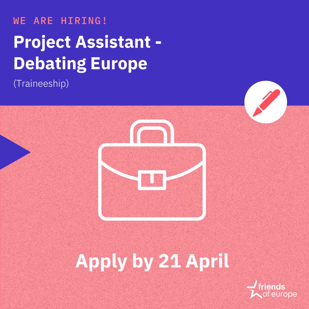 💼 New #Traineeship Opportunity! | Project Assistant with Debating Europe ❓ What will you be doing? ✅ Supporting planning and delivery of core activities ✅ Social media management ✅ Conducting #research ✅ Organising citizen focus groups and debates 📆 Apply by 21 April!…