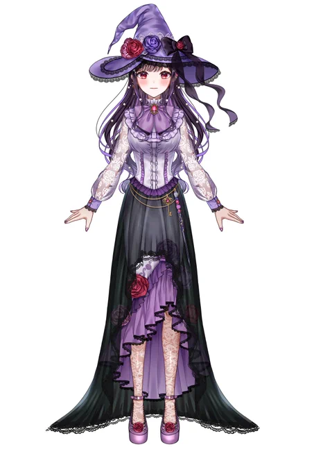 【お知らせ】VTuber魔世咲ザクロ( )様の立ち絵を担当させて頂きました!5/3に初配信されるそうなので是非 