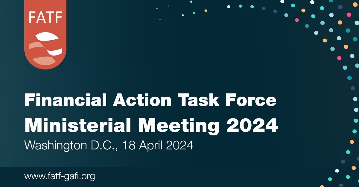 FATF Ministers meet this week in Washington DC to discuss global efforts to combat #MoneyLaundering , #terroristfinancing and #proliferationfinancing. At the biennial meeting, Ministers to approve FATF’s future strategic direction. #FollowTheMoney