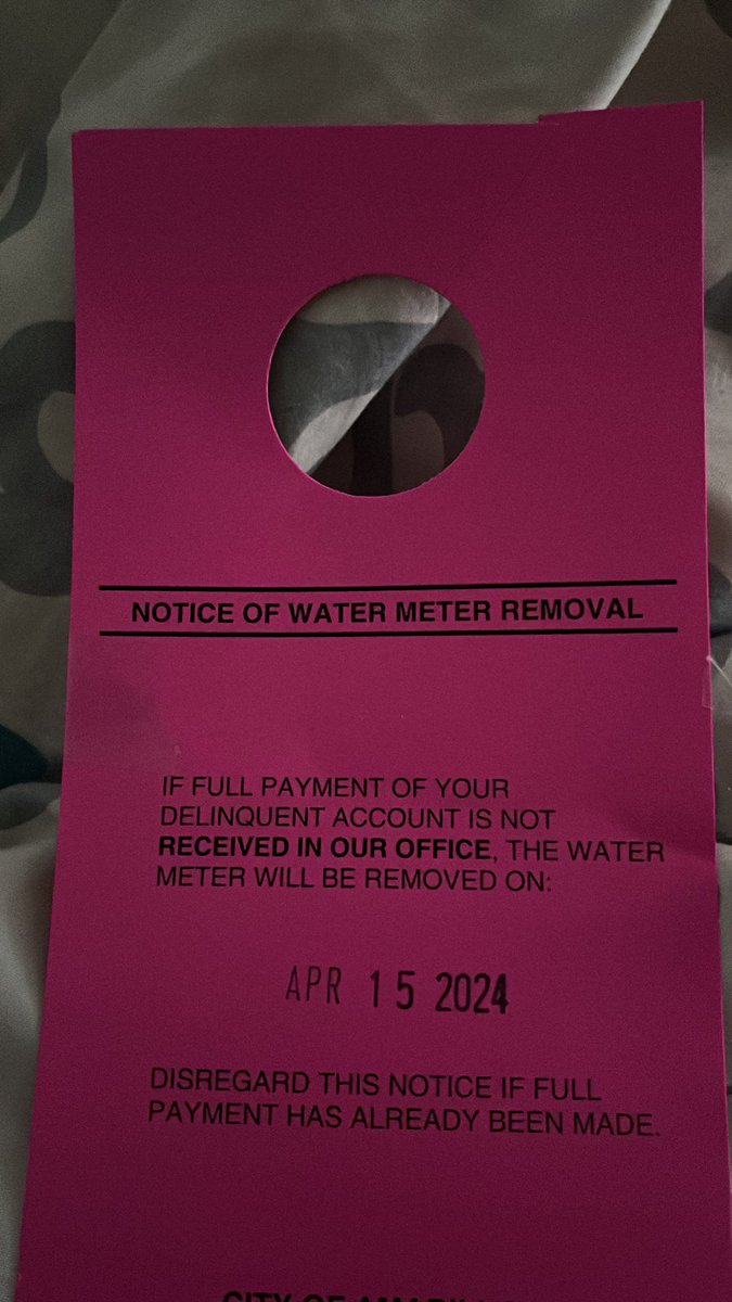 GhettoGuerilla's tweet image. Hey guys I just received this notice for disconnection. I’ve been really going through a lot and can’t have my water shut off right now. If anyone could share or donate anything is appreciated!!

CA: $MalakiKoba
Venmo: @Malakikoba1
PayPal: MalakiKoba