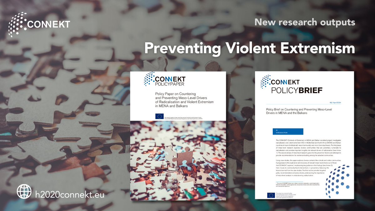 CONNEKT Project (@connekth2020) on Twitter photo A🆕#PolicyPaper and #PolicyBrief by <a href="/ConnektH2020/">CONNEKT Project</a> that:
✔️Underscores the importance of community-level interventions in understanding prevention strategies
✔️Offers policy recommendations for local, national, and international stakeholders.
👉🏾h2020connekt.eu/publications/ A🆕#PolicyPaper and #PolicyBrief by <a href="/ConnektH2020/">CONNEKT Project</a> that:
✔️Underscores the importance of community-level interventions in understanding prevention strategies
✔️Offers policy recommendations for local, national, and international stakeholders.
👉🏾h2020connekt.eu/publications/