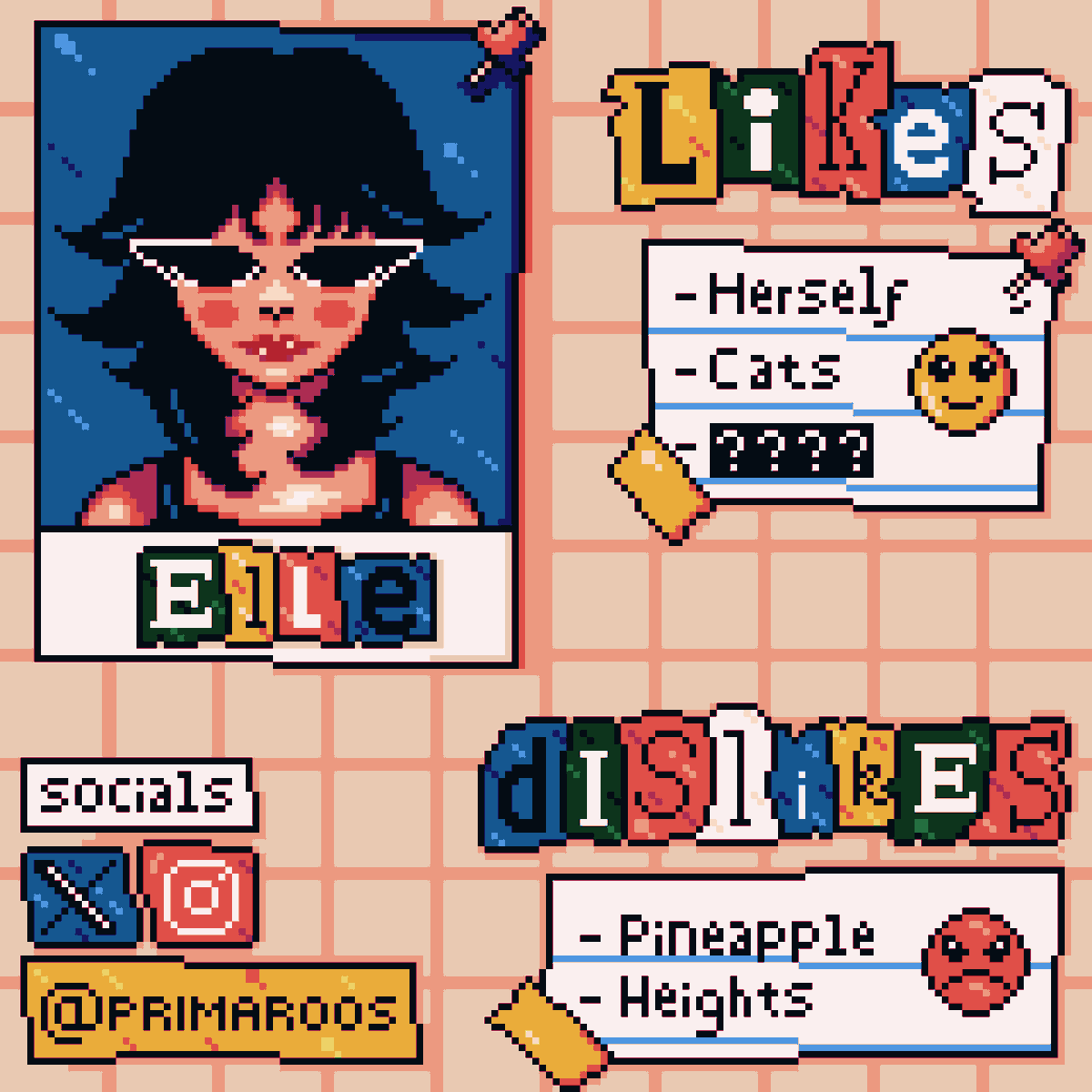 primaroos's tweet photo. my entry for @batfeula #datingsimcollab vol 2!
this was so much fun to work on
please check out the other amazing entries too!!
#pixelart #ドット絵 https://t.co/7CEh20oFHX