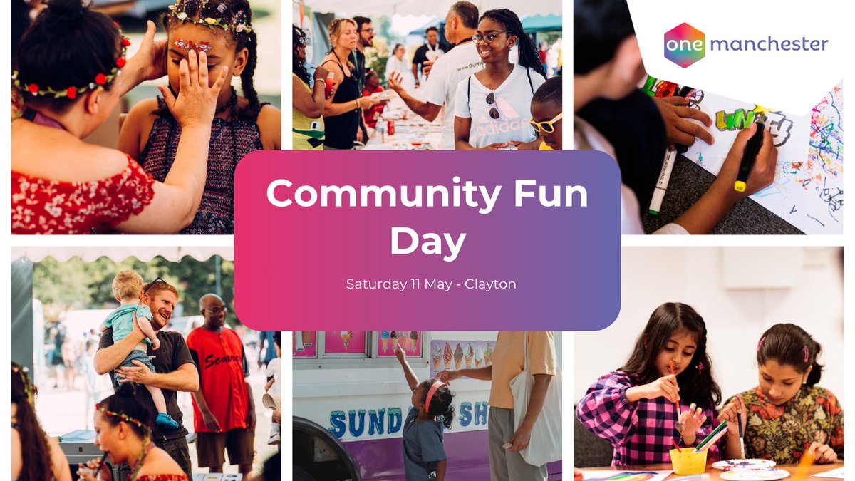 📆 SAVE THE DATE! Our first 2024 community fun day will be on Saturday 11 May in Clayton. Expect plenty of FREE entertainment and excitement! 📍Where? Lingfield Road play area, Clayton M11 4NX. More details: ⬇️⬇️ bit.ly/4axgpUL