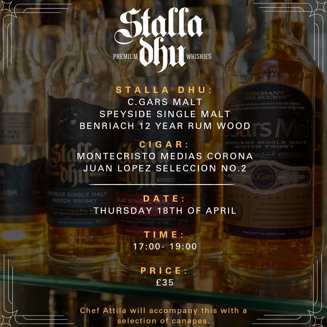 Join us this Thursday in Edinburgh for a pairing with our award-winning Stalla Dhu range!

Grab your tickets here - buff.ly/4aYwAdD

#edinburgh #stalladhu #puffinrooms