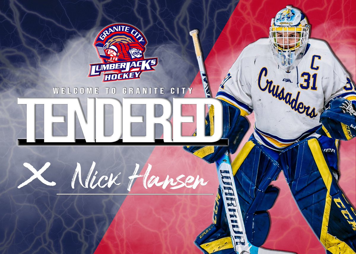 🚨TENDER ALERT🚨 We are excited to announce the tender signing of St. Cloud Cathedral HS Goalie, Nick Hansen! Last year, Hansen played for St. Cloud Cathedral HS where he posted 1.47 goals against average and .936 save percentage in 20 games. Head Coach DJ Vold had this to say