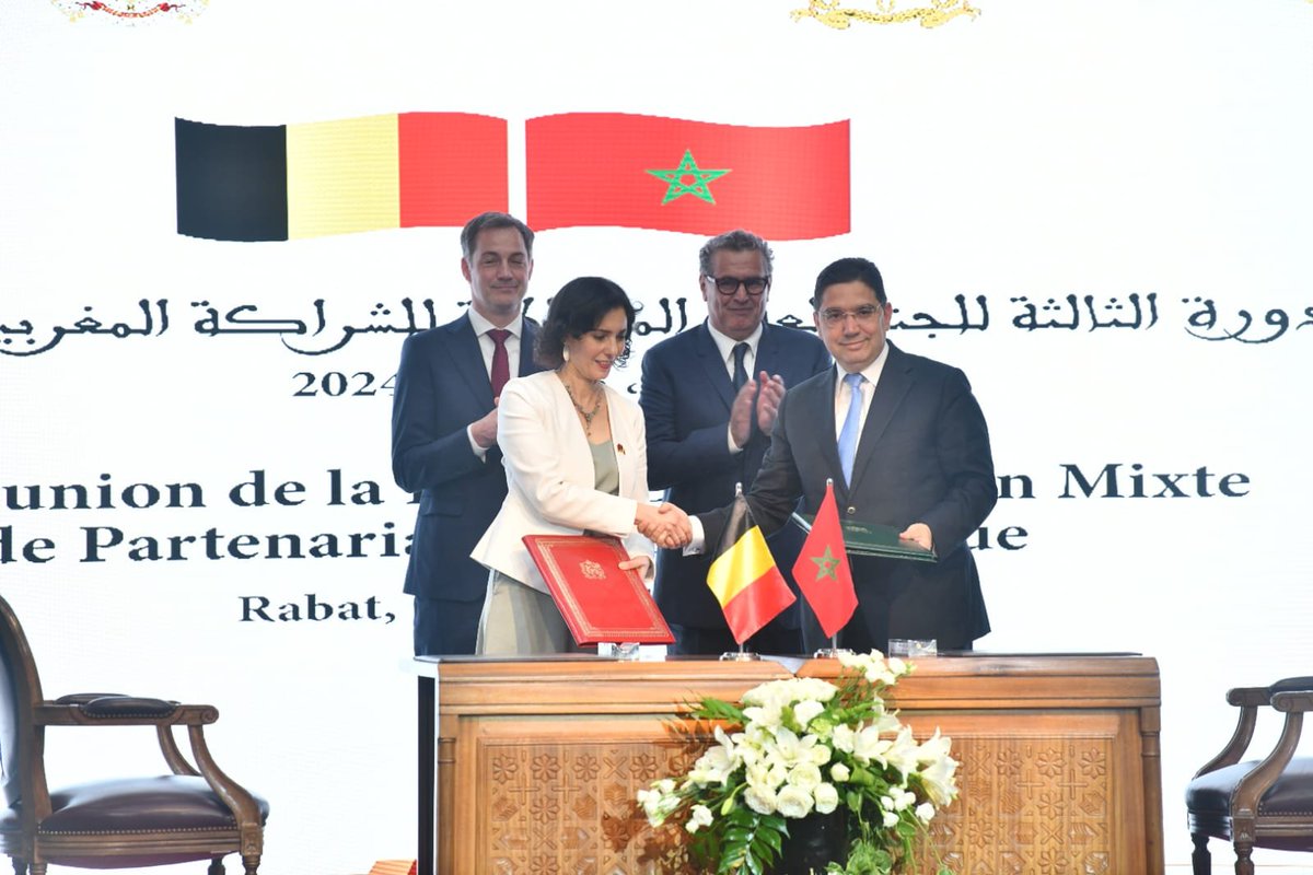 🇲🇦-🇧🇪| The 3rd meeting of the Moroccan-Belgian High Joint Partnership Commission culminated in the signing of a Cooperation Roadmap.(1/2) @ChefGov_ma @alexanderdecroo