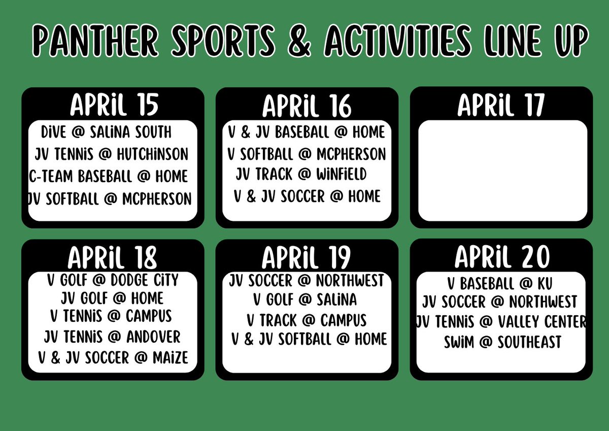 Good luck to all competing in Panther Nation this week! #DerbyProud #SpringSports