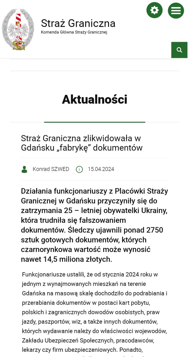 save87's tweet image. strazgraniczna.pl/pl/aktualnosci…