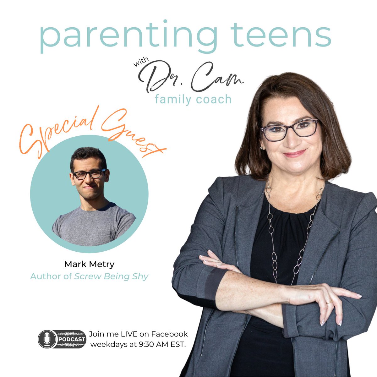 🌟 I'm joined by Mark Metry, a mental health advocate to share valuable tips on supporting socially anxious teens. #SocialAnxiety #TeenMentalHealth #ParentingTips #TeenSupport #AnxietyAwareness drcam.podbean.com/e/breaking-fre…