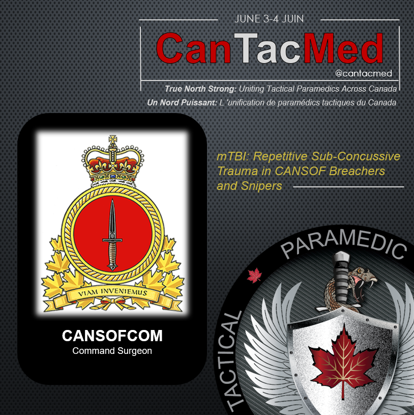 Join us for the CANSOF Command Surgeon, who will delve into the critical topic of mild Traumatic Brain Injury (mTBI) among breachers and snipers. Discover the unique challenges, risk factors, and strategies for prevention and management in these high-pressure roles.