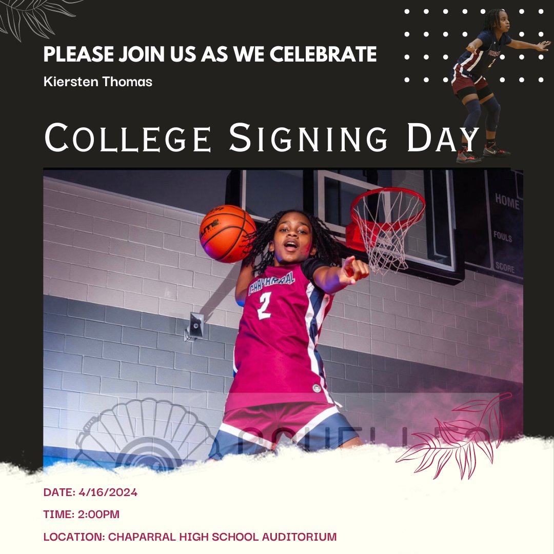 Please help us honor Kiersten Thomas as she makes her commitment to play basketball at the next level.