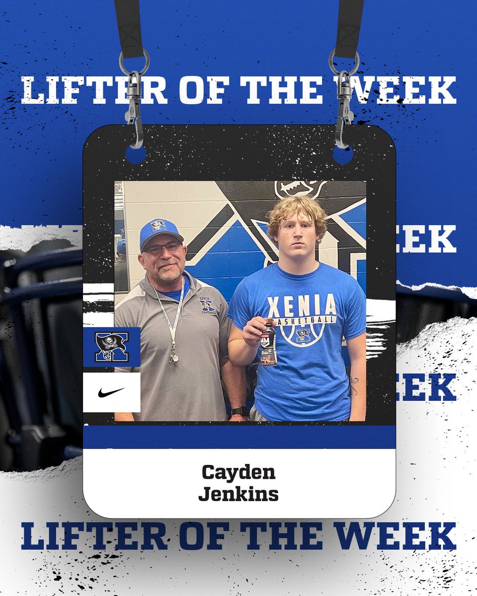 Congrats to @CaydenKenkins7 for being selected as last week's Lifter of the Week. Coach @FoubertMatt said ' All this kid does is show up every day and work hard.' Great job Cayden way to help the team #FinishTheFight @XeniaAthletics