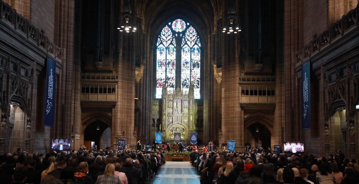 A minute’s silence was held at our graduation today @LivCathedral for the 35th anniversary of the Hillsborough disaster. Our thoughts go out to the 97, their loved ones and those affected by the tragedy.